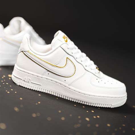 nike air force 1 gold/weiß